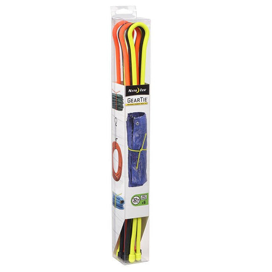 Troki Nite Ize Gear Tie 32" Pro Pack Assorted 6Pack