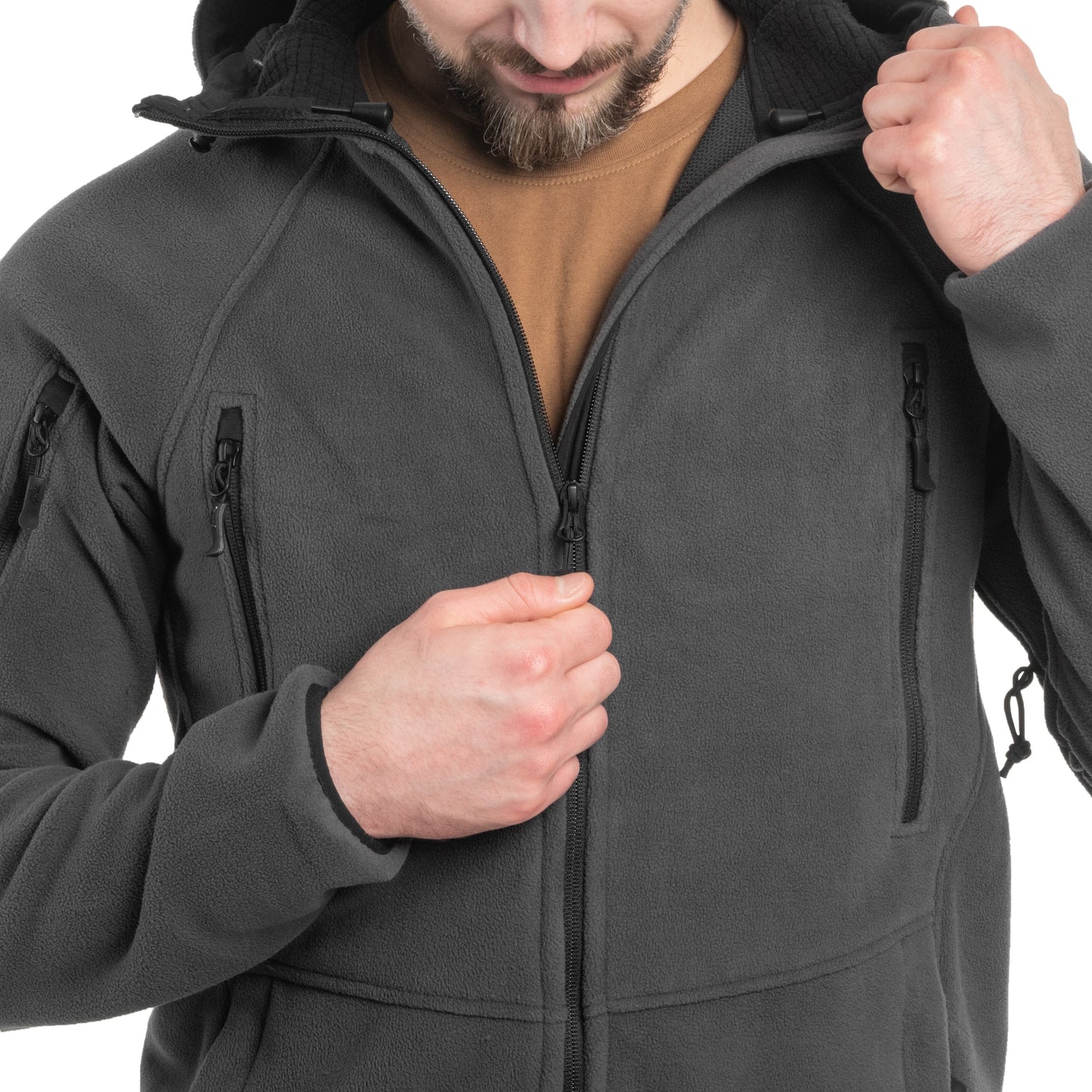 Polar Helikon Patriot Mk2 Hybrid Fleece - Shadow Grey/Black