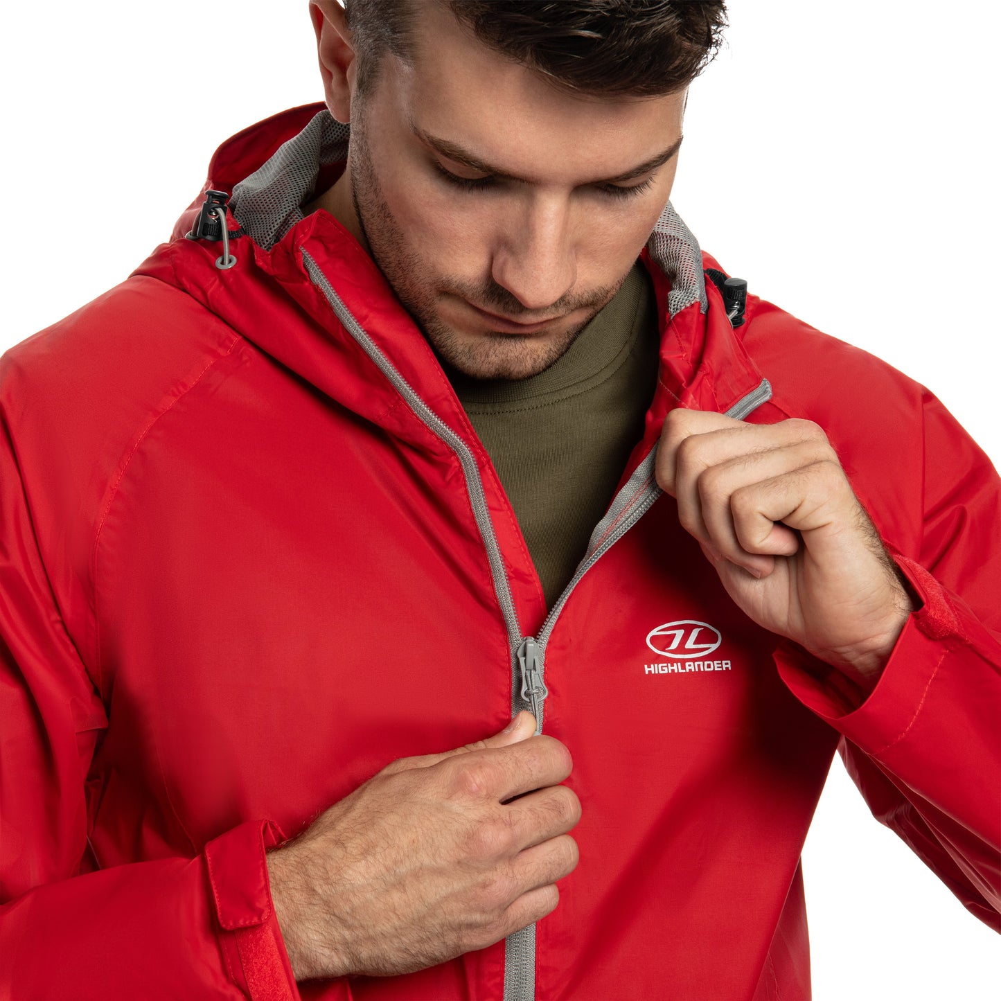 Kurtka Highlander Outdoor Stow & Go Pack Away V1 - Red