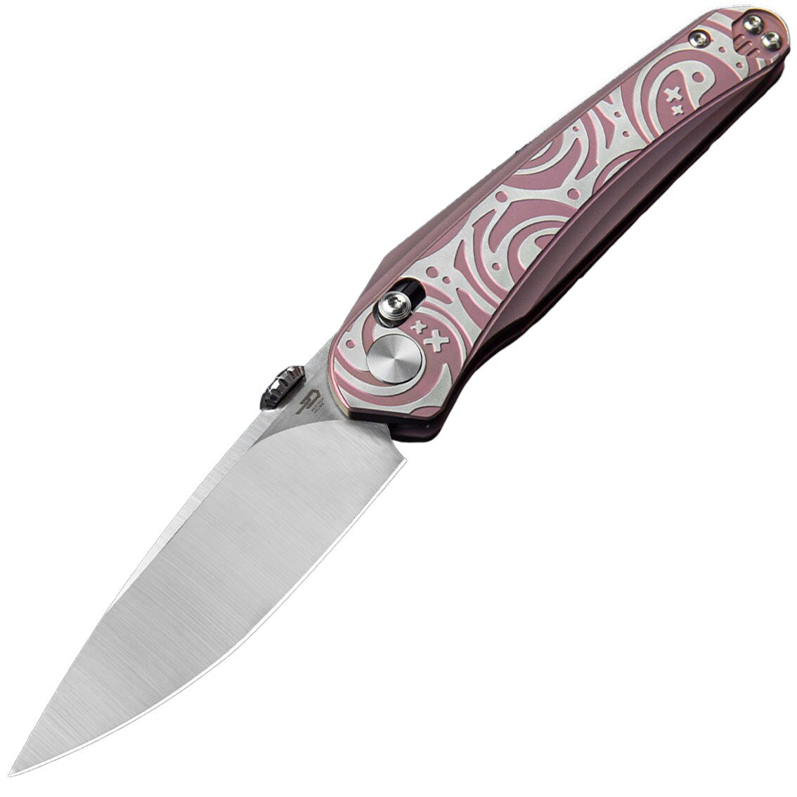 Nóż składany Bestech Knives Mothus - Satin Blade/Purple Titanium