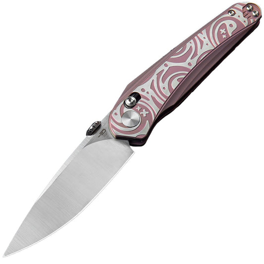 Nóż składany Bestech Knives Mothus - Satin Blade/Purple Titanium