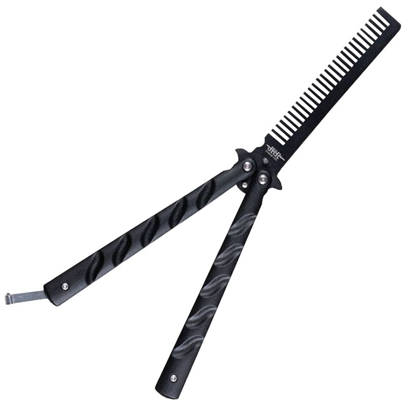 Grzebień składany motylek Joker Comb - Black