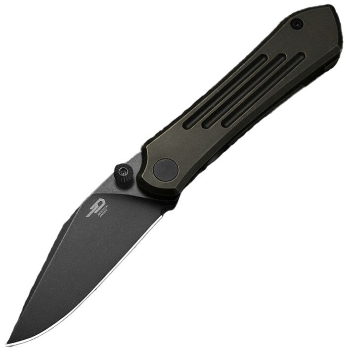 Nóż składany Bestech Knives Icarus - Black Blade / Dark Bronze Titanium