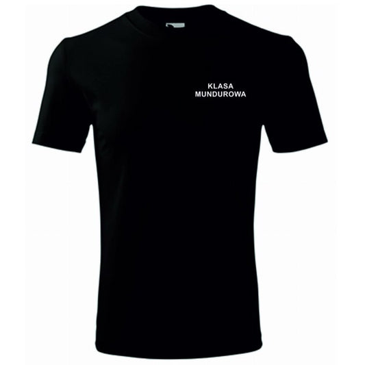 Koszulka T-shirt Maxtex "Klasa mundurowa" - Czarna