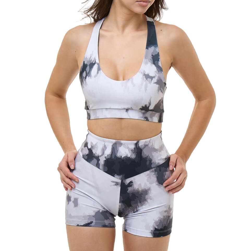 Szorty damskie Military Gym Wear - Tie Dye Graphite