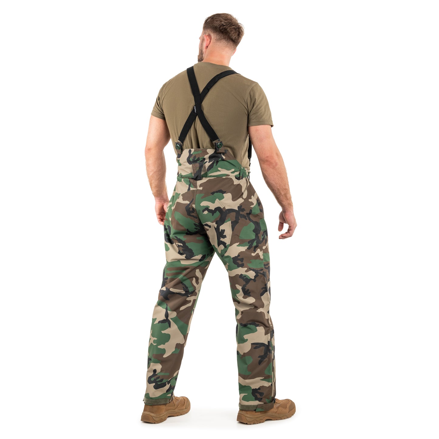 Spodnie Pentagon Hurricane z szelkami - Woodland