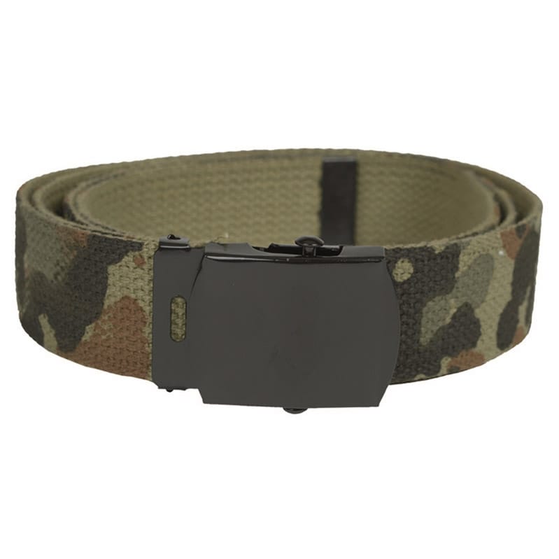 Pasek Mil-Tec Cotton Black Buckle - Flecktarn