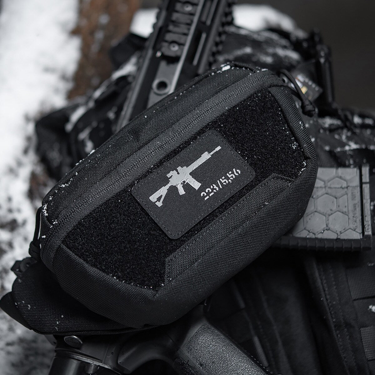 Naszywka M-Tac AR-15 223/5,56 Laser Cut - Black/Grey