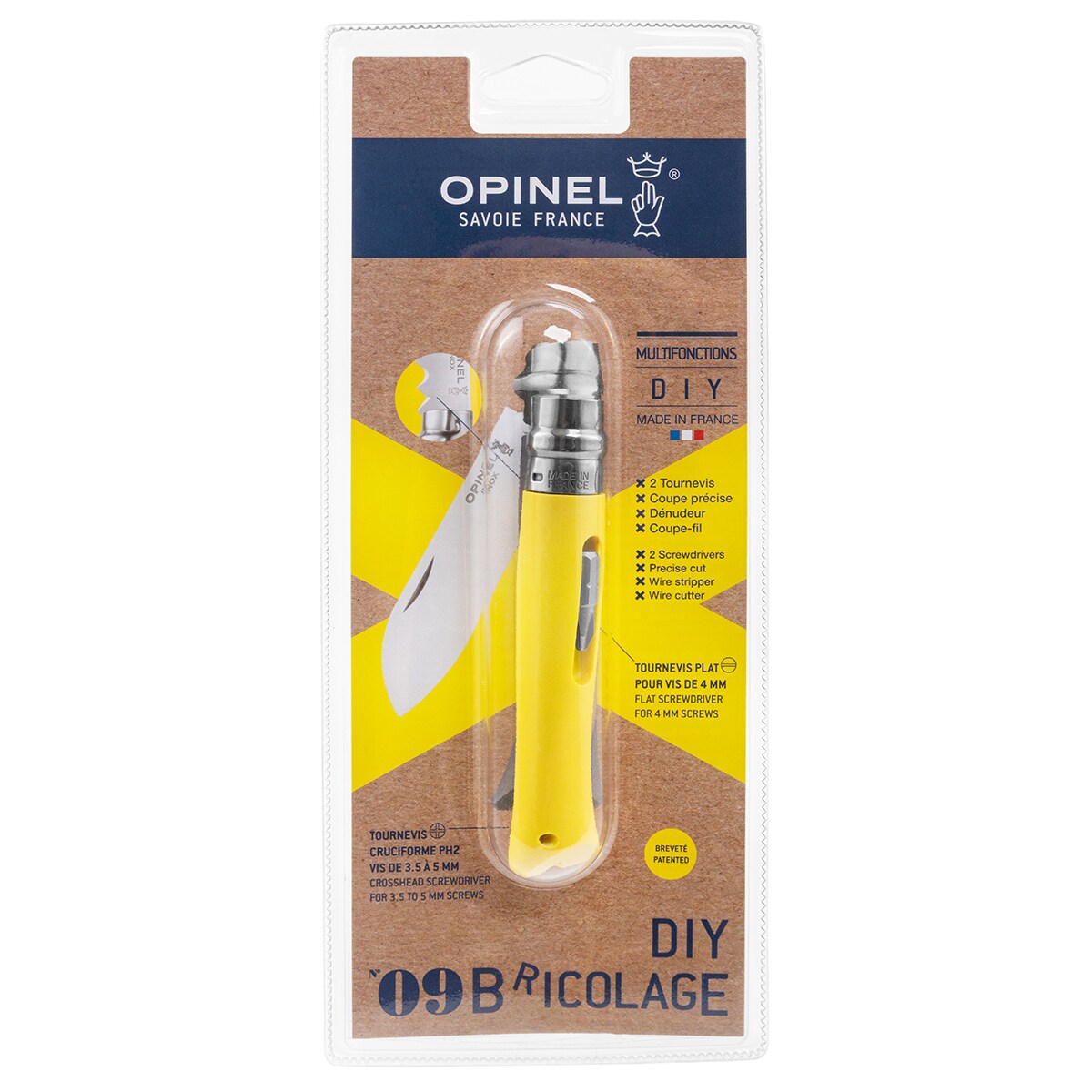 Nóż składany Opinel No.9 Do It Yourself - Yellow