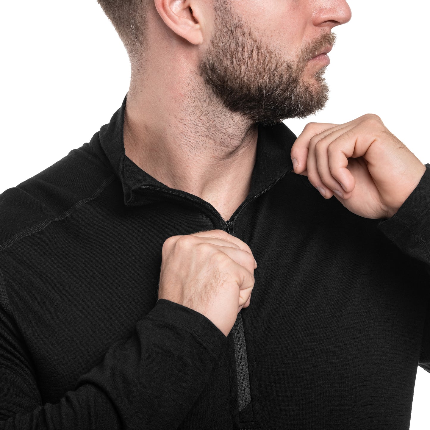 Koszulka termoaktywna Icebreaker Merino Oasis Half Zip - Black