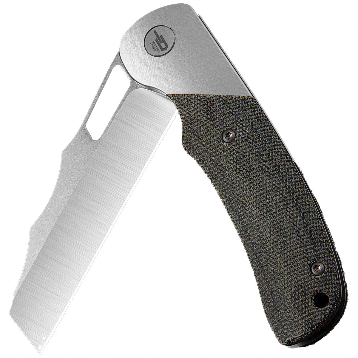 Nóż składany Bestech Knives Syn - Titanium / Black Canvas Micarta