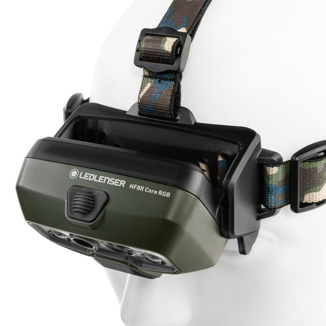Latarka czołowa Ledlenser HF8R Core RGB Camo - 1600 lumenów