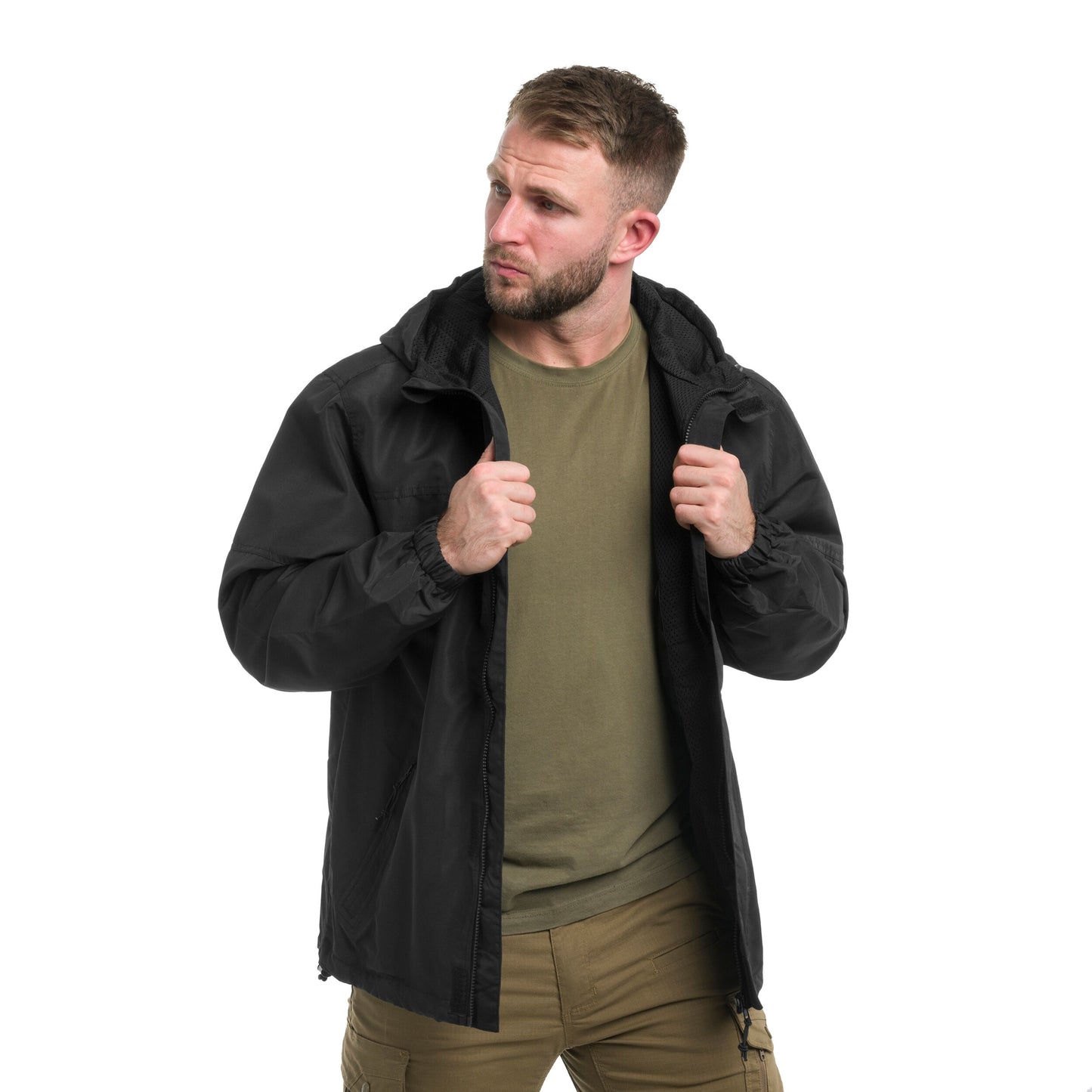 Kurtka Brandit Light Windbreaker Frontzip - Black