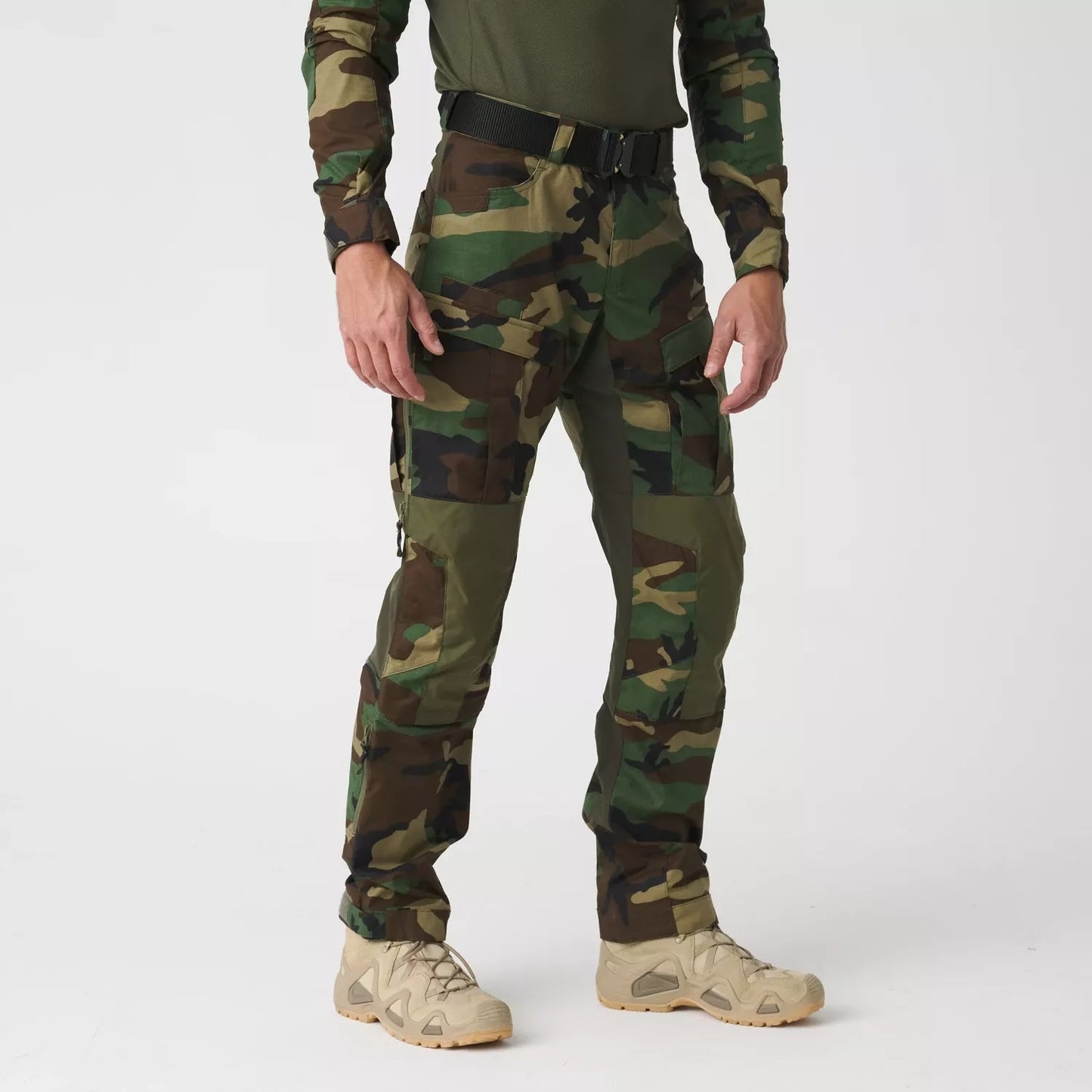 Spodnie Helikon MCDU Polycotton Stretch Rip-Stop - US Woodland / Olive Green