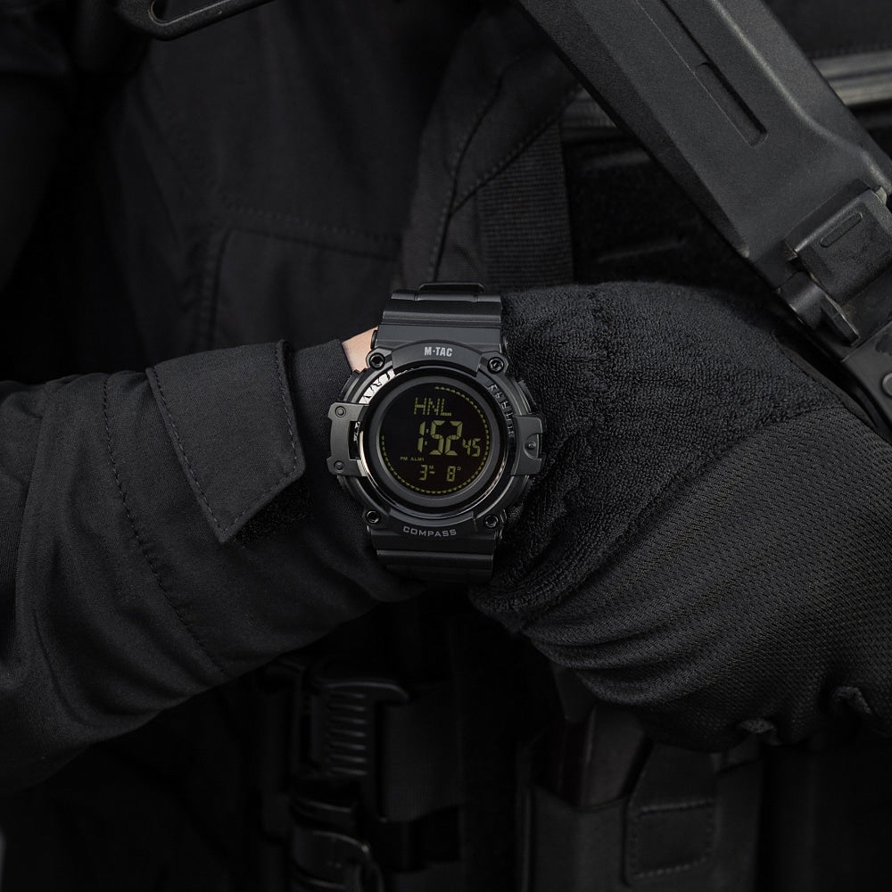 Zegarek taktyczny M-Tac z kompasem 2233 - Black
