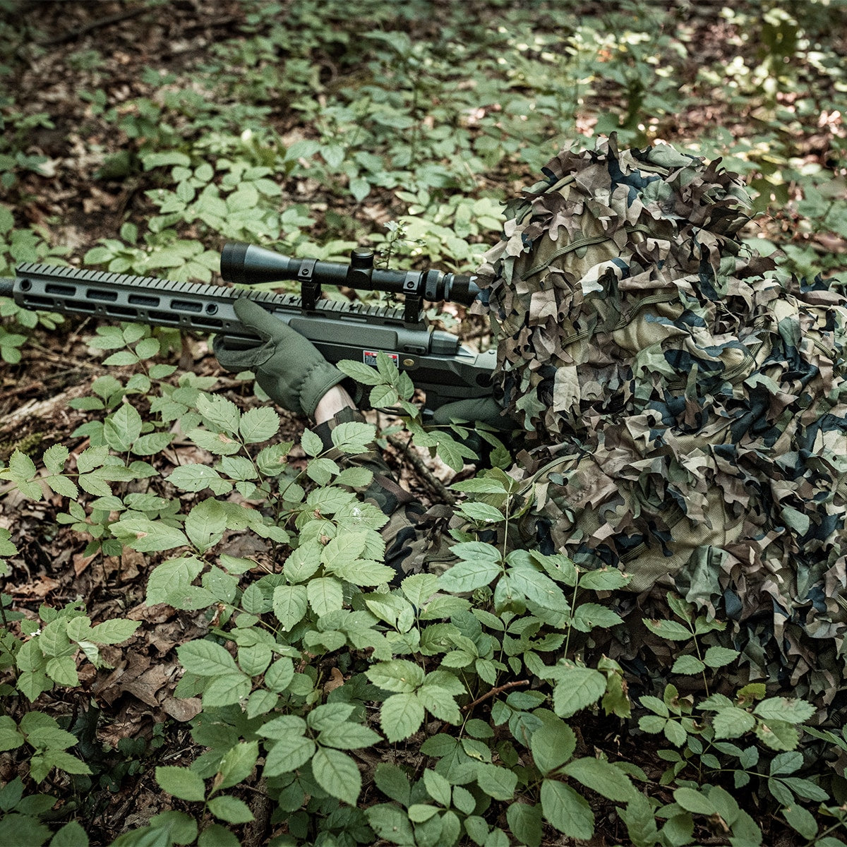 Strój maskujący Helikon Leaf Ghilie Set - US Woodland