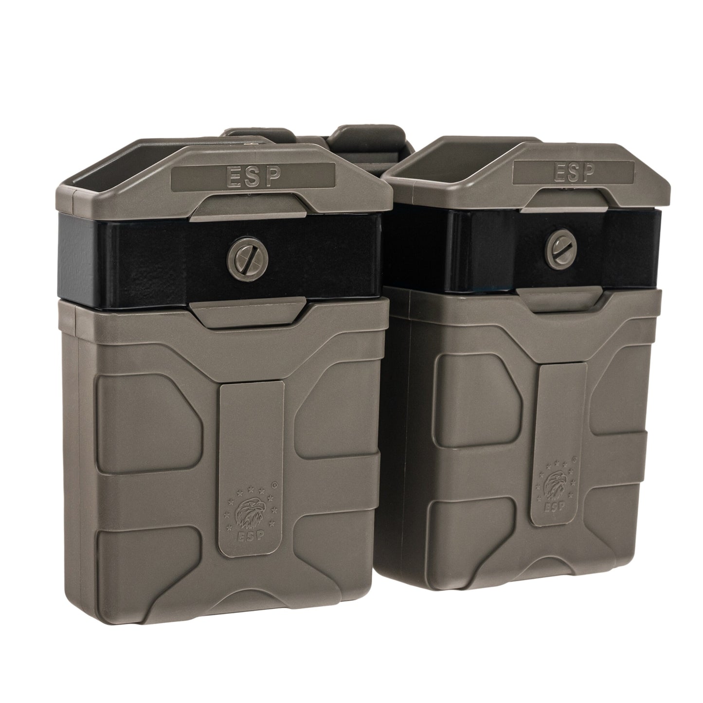 Podwójna ładownica obrotowa ESP z montażem UBC-04-2 na magazynki do AR-15 - Olive Drab