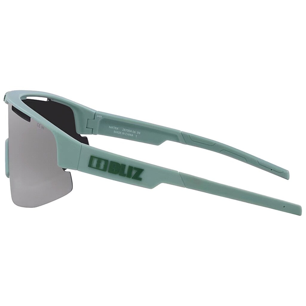 Okulary przeciwsłoneczne Bliz Matrix Small Nano Optics - Matte Green/Smoke Mirror Silver