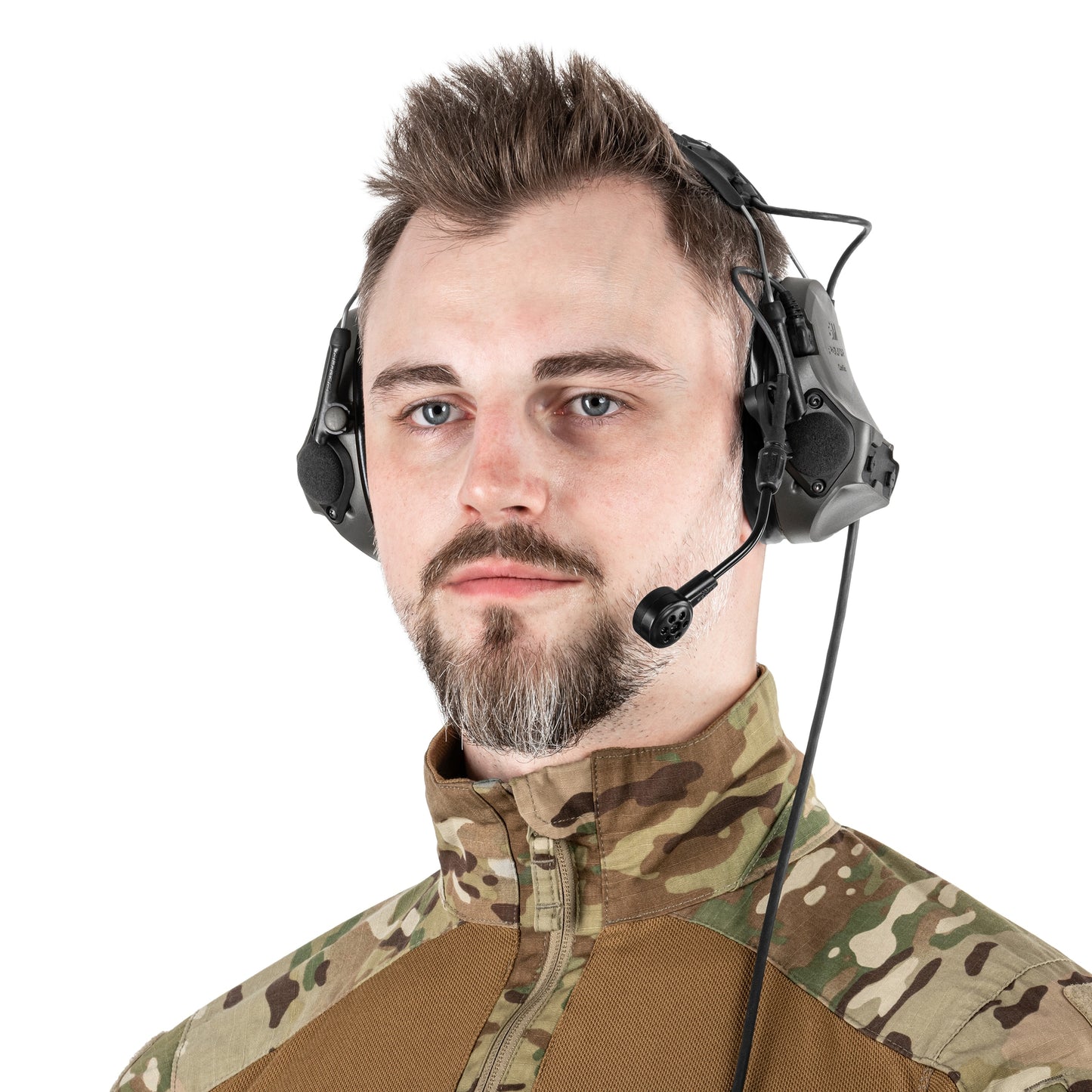 Ochronniki słuchu aktywne 3M Peltor ComTac VIII z mikrofonem - Grey