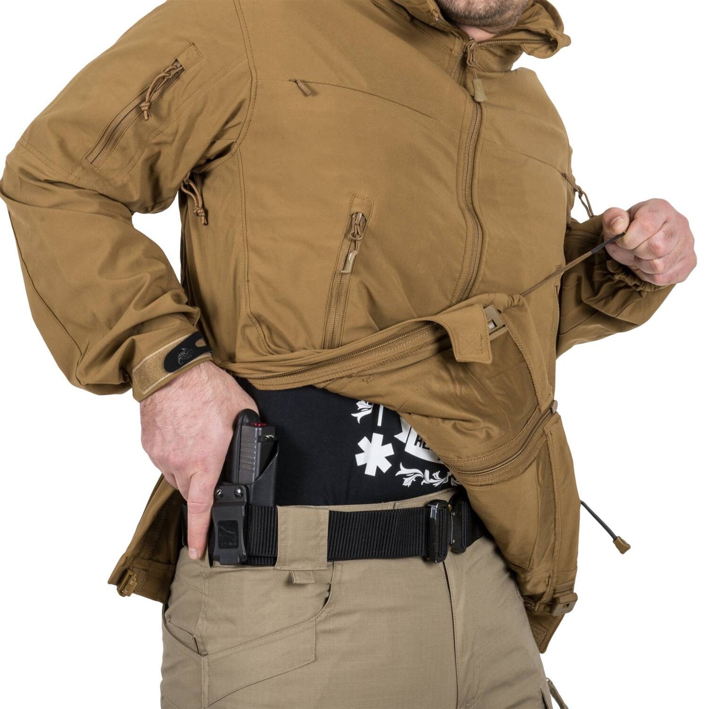 Kurtka Helikon Cougar Softshell Windblocker QSA HID - Coyote