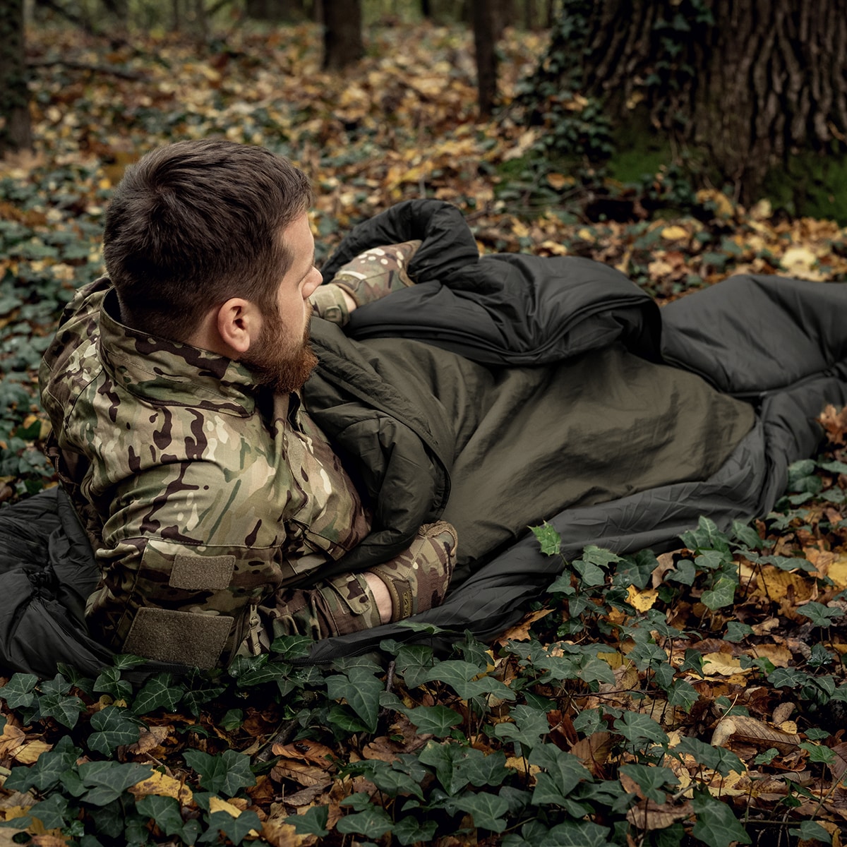 Ponczo Helikon Swagman Roll Climashield Apex z funkcją śpiwora - Taiga Green