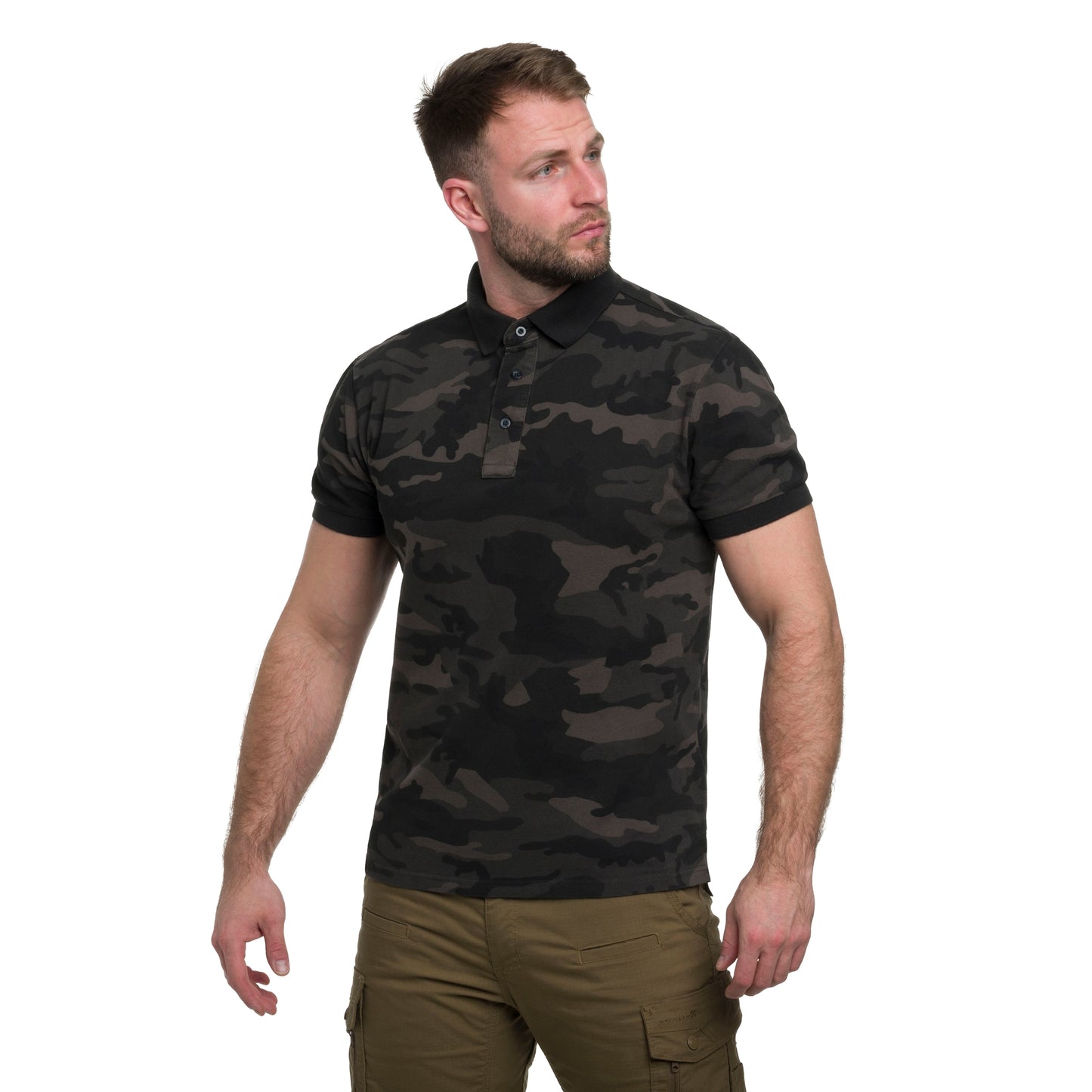 Koszulka polo Mil-Tec Prewash - Dark Camo