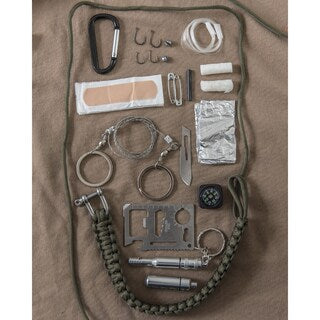 Zestaw survivalowy Mil-Tec Paracord Survival Kit Large - Black