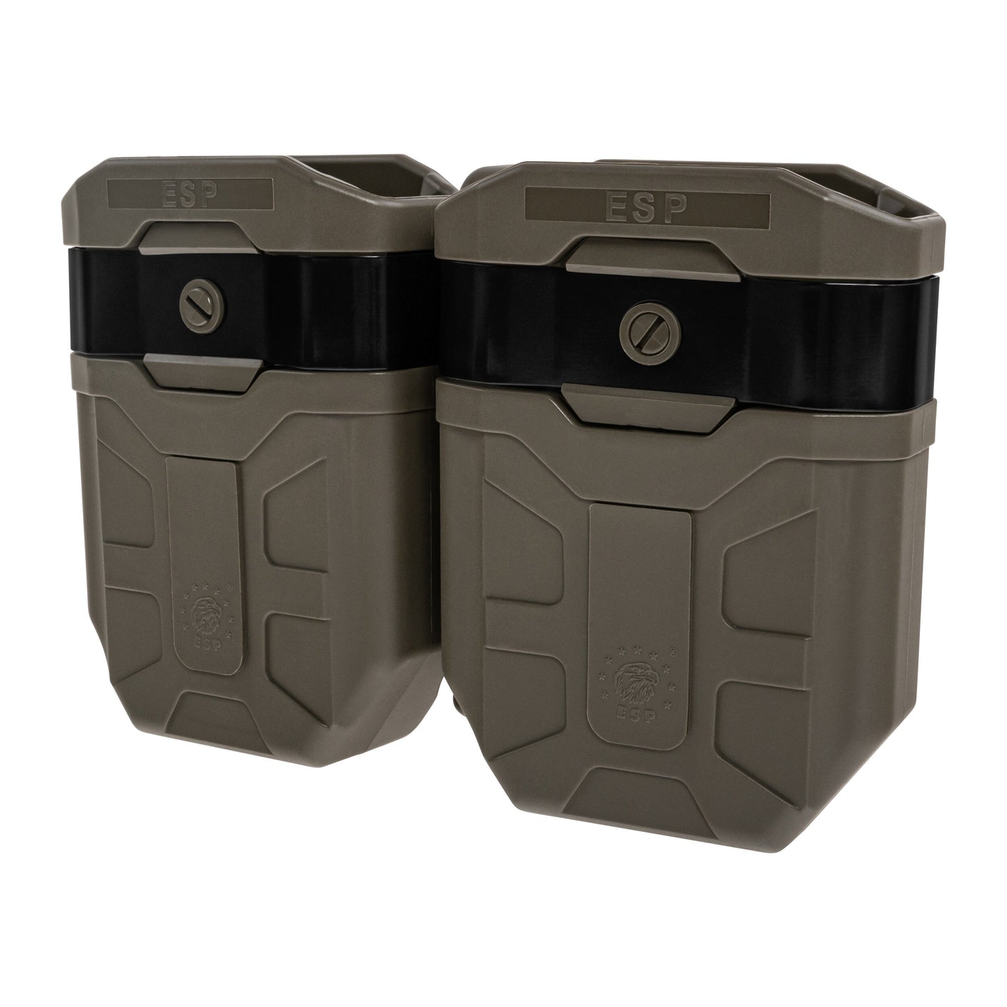 Podwójna ładownica obrotowa ESP z montażem UBC-02 na magazynki AK - Olive Drab