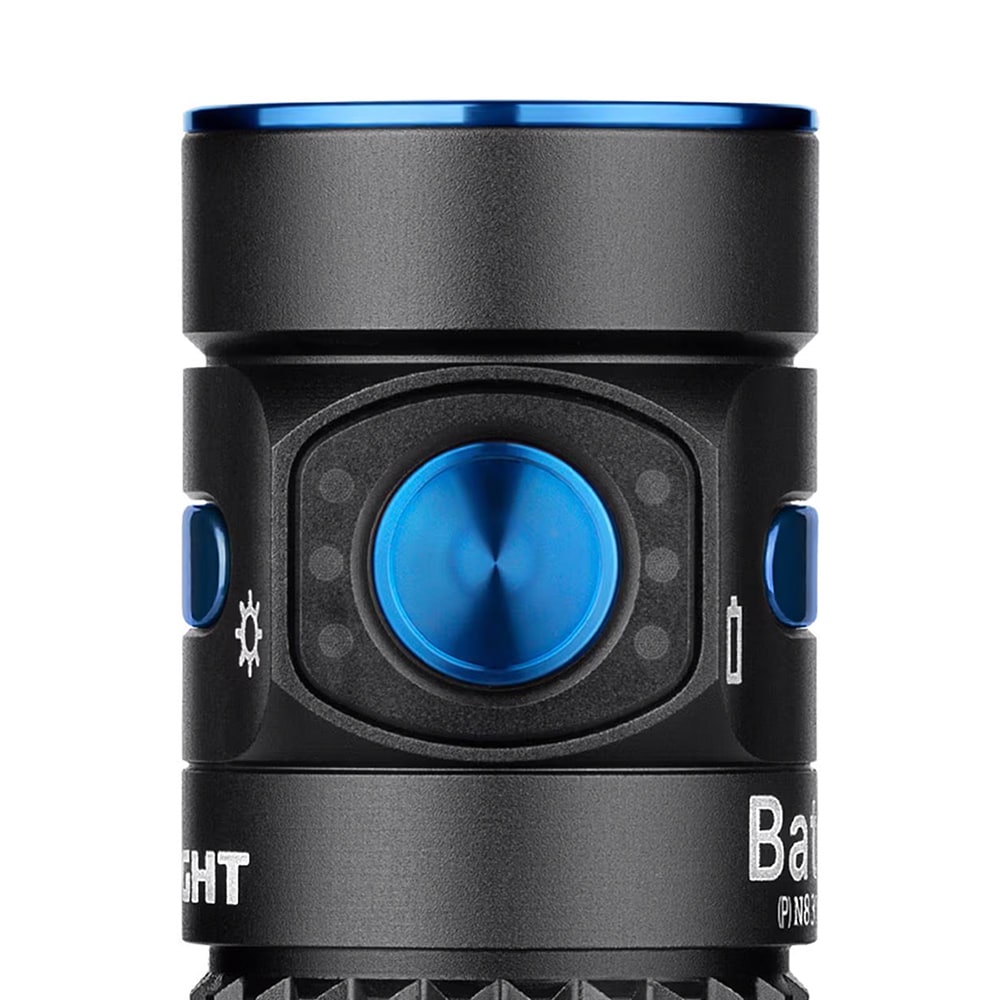 Latarka Olight Baton 4 Premium Edition Black z bezprzewodowym etui ładującym - 1300 lumenów