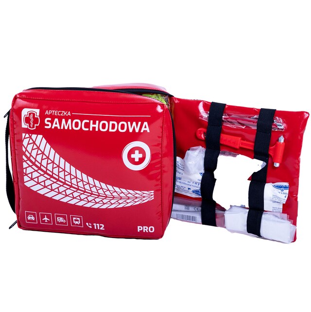 Apteczka samochodowa Medaid PRO z wyposażeniem - Red