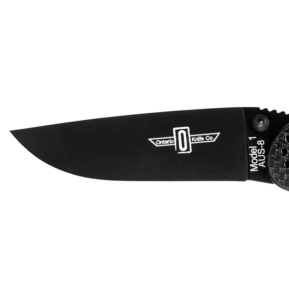 Nóż składany Ontario RAT 1 Folder Black Plain Carbon Fiber