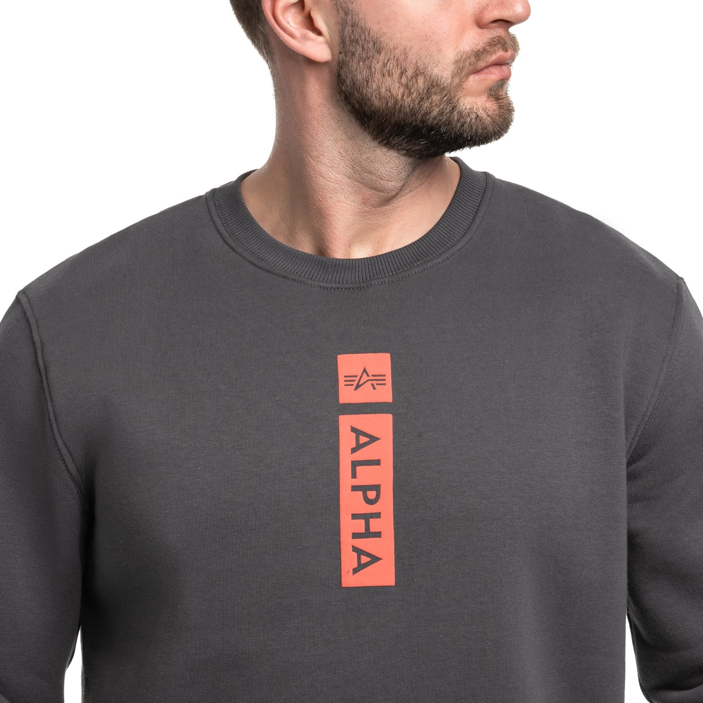 Bluza Alpha Industries Reflective Print Sweater - Vintage Grey
