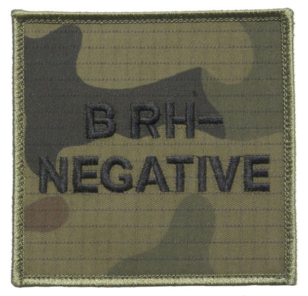 Emblemat - grupa krwi B Rh- wz.2010 - wz.93 Pantera PL Woodland
