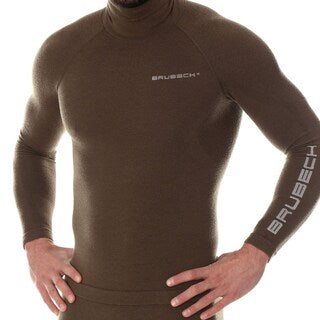 Koszulka termoaktywna Brubeck Ranger Wool - Khaki
