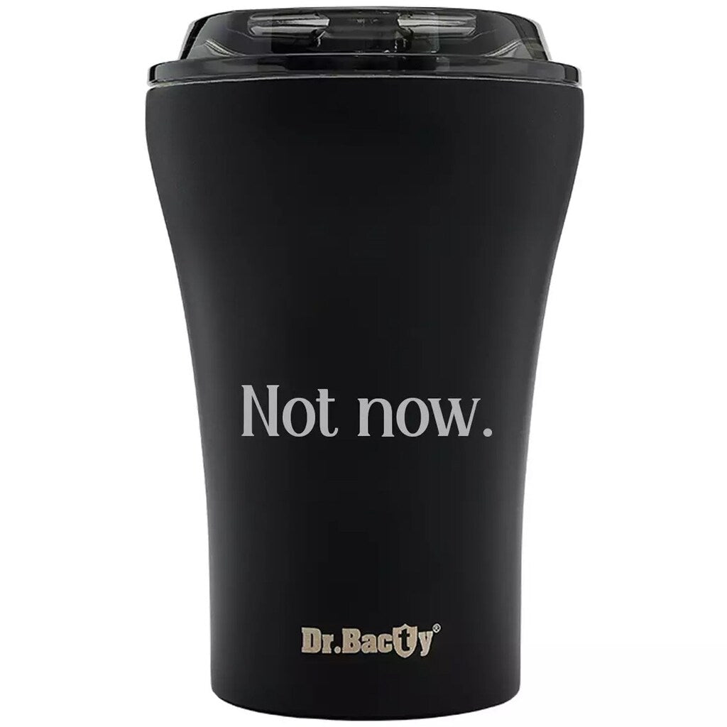 Kubek termiczny Dr.Bacty Apollo Ceramic "Not now" 227 ml - Czarny