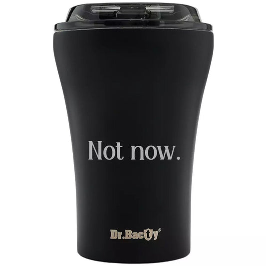 Kubek termiczny Dr.Bacty Apollo Ceramic "Not now" 227 ml - Czarny