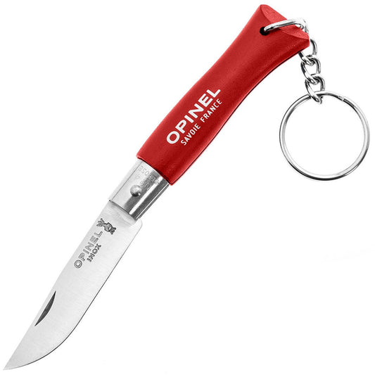 Nóż składany Opinel No.4 Colorama Inox Brelok - Red