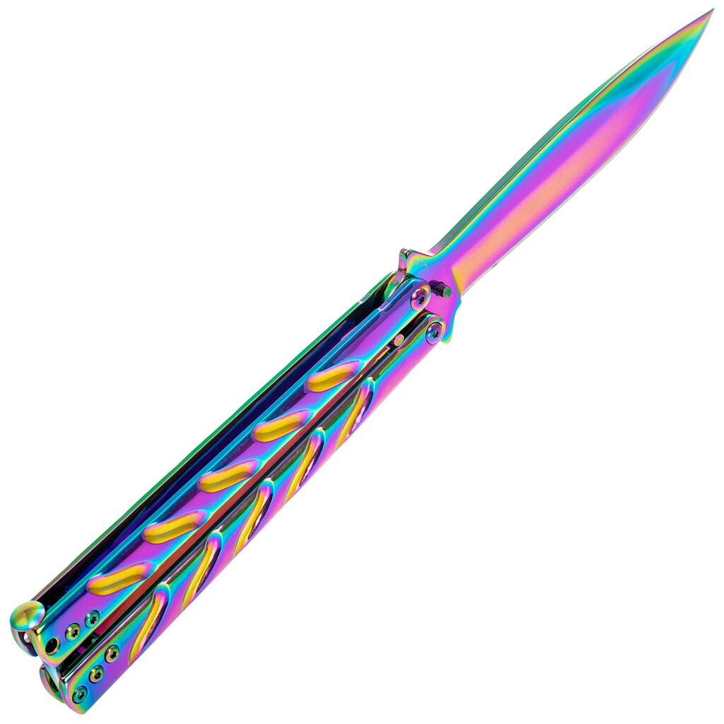 Nóż składany motylek Boker Magnum Balisong Rainbow