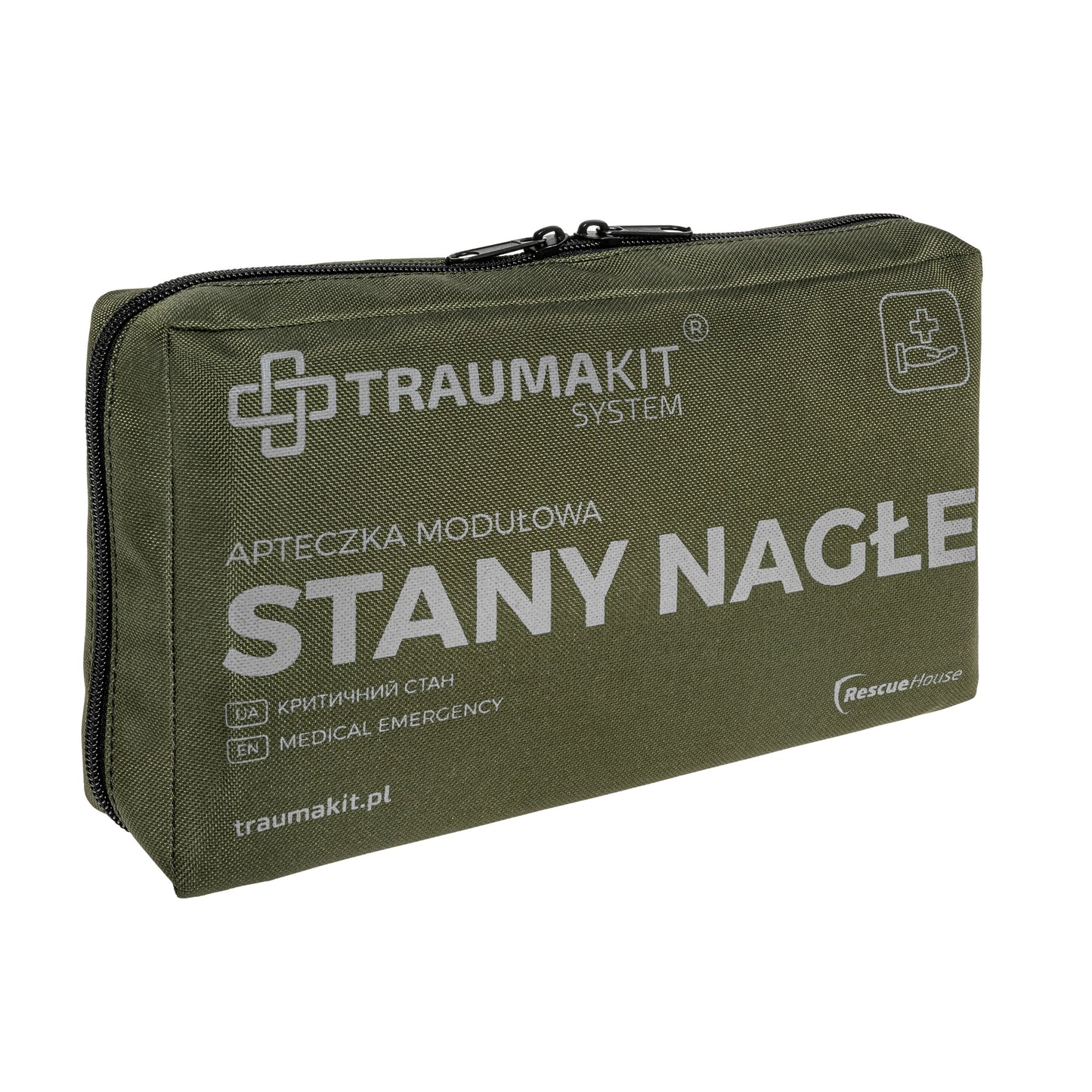 Apteczka modułowa AedMax Trauma Kit S Zielona - Stany Nagłe