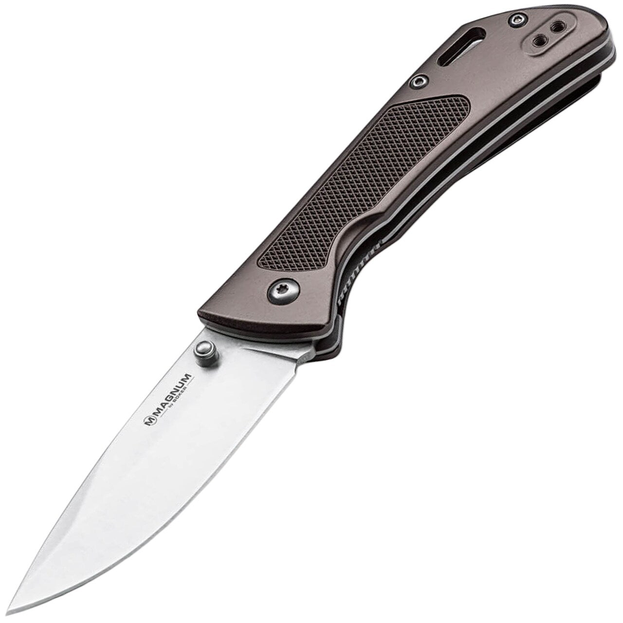 Nóż składany Boker Magnum Advance Checkering - Dark Bronze