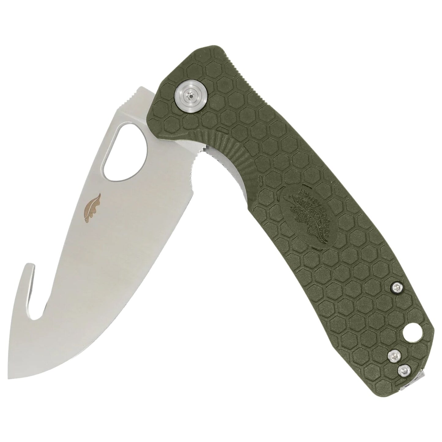 Nóż składany Honey Badger Hook Medium 8Cr13MoV - Green