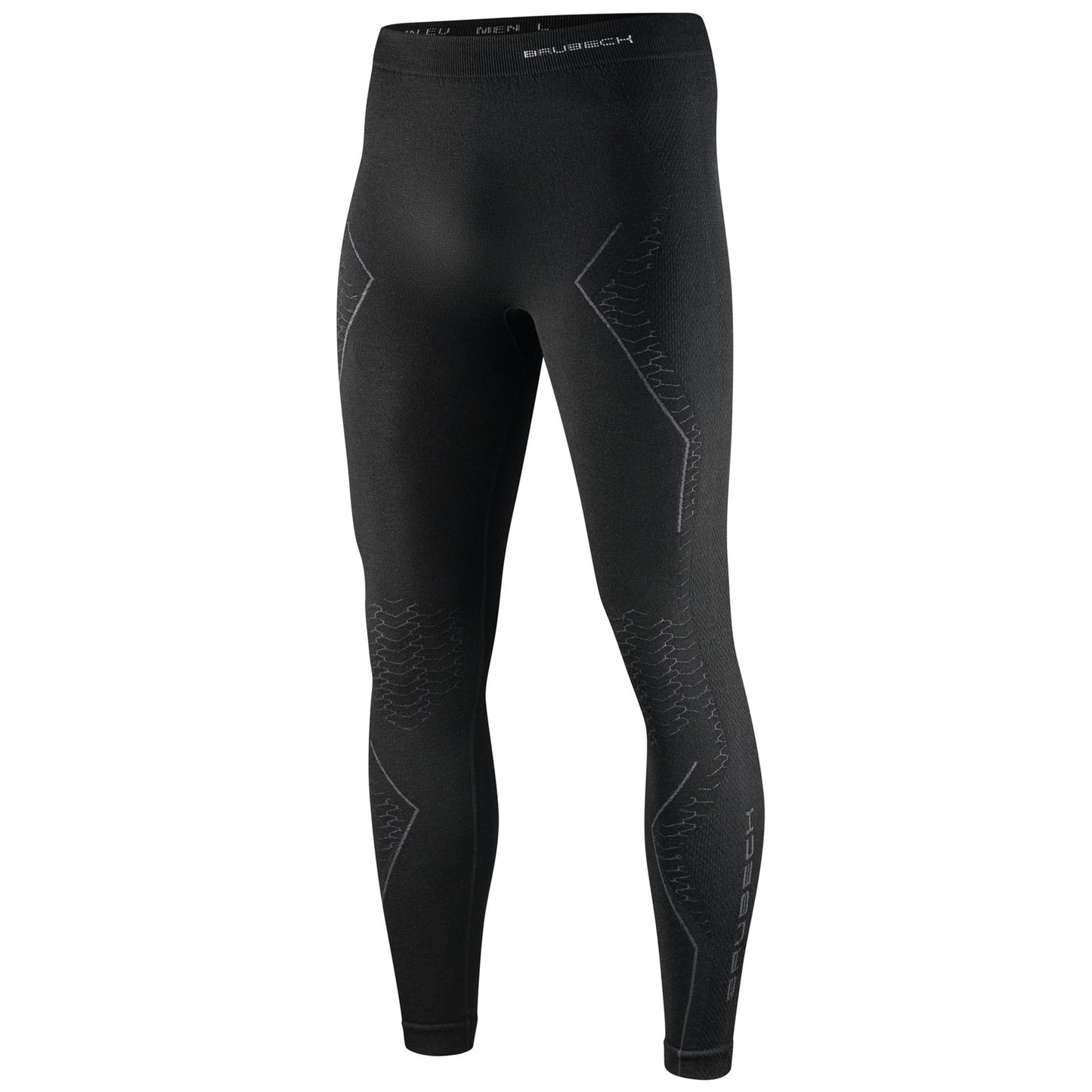 Legginsy wełniane męskie Brubeck termoaktywne Extreme Merino - Czarne