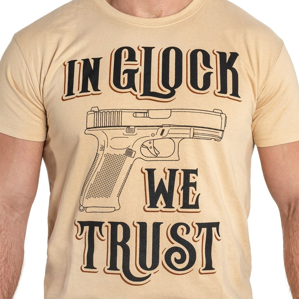 Koszulka T-Shirt War Hog In Glock We Trust - Coyote