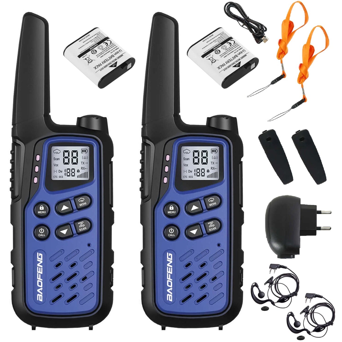 Radiotelefon Baofeng BF-T25E PMR 2 szt. - Dark Blue