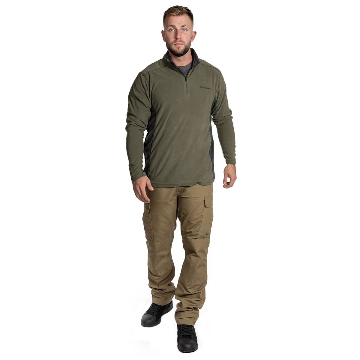 Polar Columbia Klamath Range II Half Zip - Stone Green/Shark