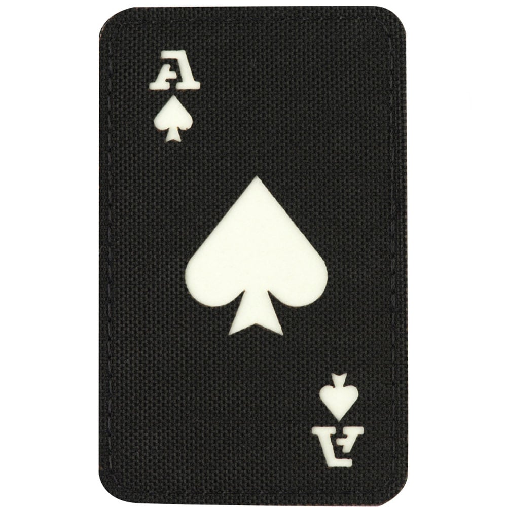 Naszywka fluorescencyjna M-Tac Ace Of Spades Laser Cut - Black/GID