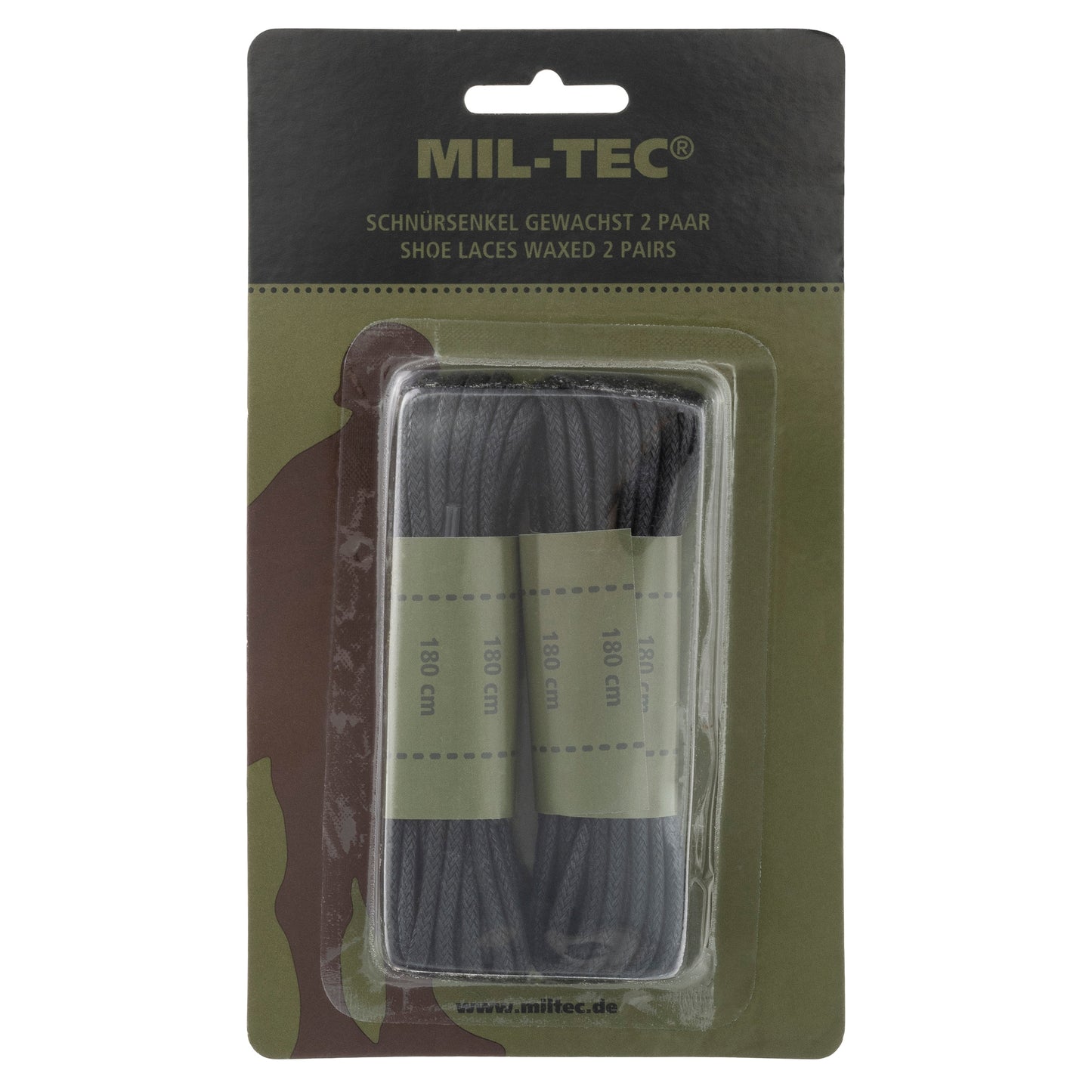 Sznurowadła Mil-Tec woskowane 180 cm Black - 2 pary