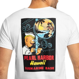 Koszulka T-Shirt Alpha Industries Pearl Harbor Back Print - White