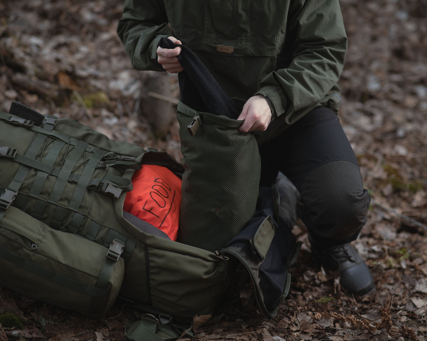 Worek transportowy Savotta Stuffsack Rolltop Mesh 10 l - Green