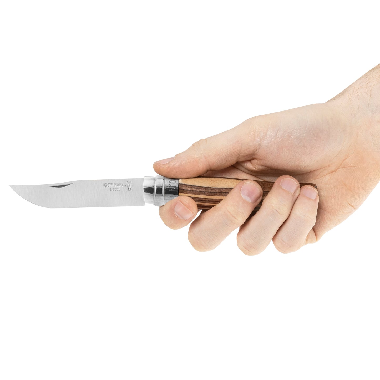 Nóż składany Opinel No.8 Laminated Inox - Brown Natural